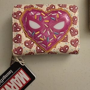 Marvel Loungefly Pink Donut Mask Mini Wallet